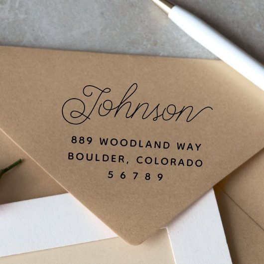 シンプルモダン差出人住所 セルフインキングスタンプ