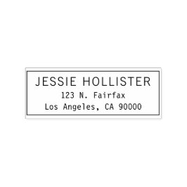 シンプルモダン差出人住所 ラバースタンプ