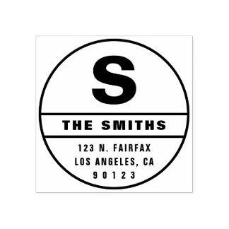 シンプルモダン差出人住所 ラバースタンプ