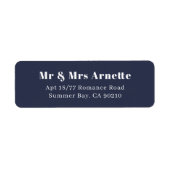 シンプルモダン差出人住所 ラベル (正面)