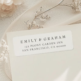 シンプルモダン差出人住所 ラベル