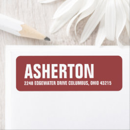 シンプルモダン差出人住所 ラベル