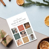 シンプルモダン年レビュー家族写真 シーズンカード