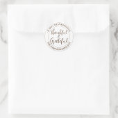 シンプルモダン幸せ感謝祭の家族 ラウンドシール (バッグ)