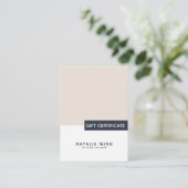 シンプルモダン幾何ギフト証書 名刺 (スタンド正面)
