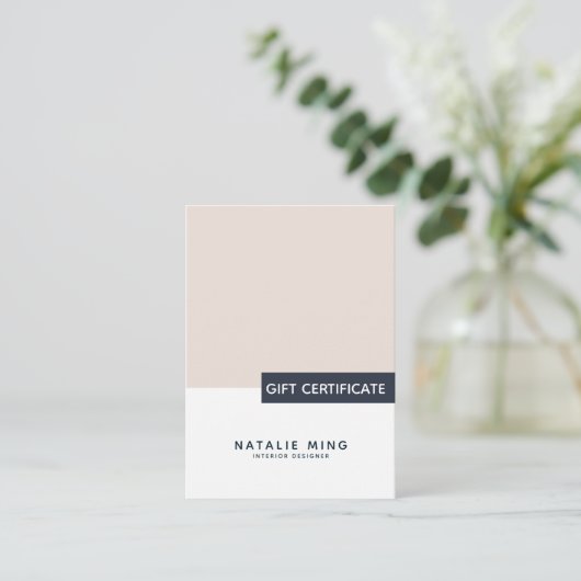 シンプルモダン幾何ギフト証書 名刺 (スタンド正面)