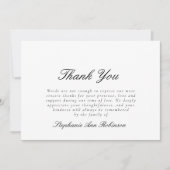 シンプルモダン忌葬 サンキューカード (正面)