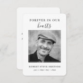 シンプルモダン悔やみや弔慰葬儀 サンキューカード (正面/裏面)