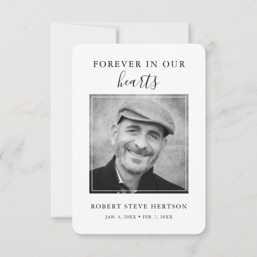 シンプルモダン悔やみや弔慰葬儀 サンキューカード (正面)