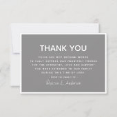 シンプルモダン悔やみや弔慰 サンキューカード (正面)