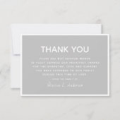 シンプルモダン悔やみや弔慰 サンキューカード (正面)