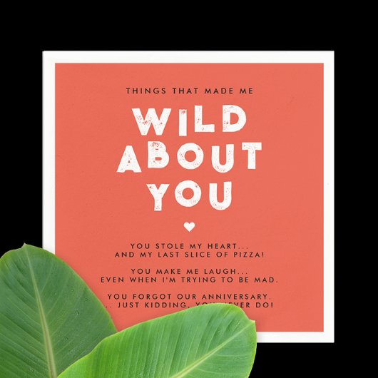 シンプルモダン愛するタイポグラフィ スタンダードカクテルナプキン