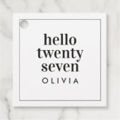 シンプルモダン感謝していタイポグラフィ生誕生日 フェイバータグ (正面)