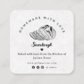 シンプルモダン手作りソース生地のパン気にのヒント スクエア名刺 (正面)