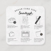 シンプルモダン手作りソース生地のパン気にのヒント スクエア名刺 (裏面)