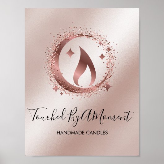 シンプルモダン手作りハニーキャンドル ポスター (正面)