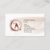 シンプルモダン手作りハニーキャンドル 名刺 (裏面)