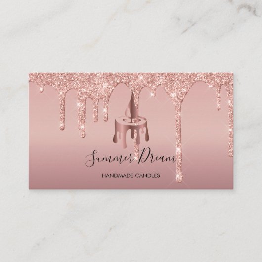 シンプルモダン手作りハニーキャンドル 名刺 (正面)