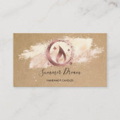 シンプルモダン手作りハニーキャンドル 名刺 (正面)