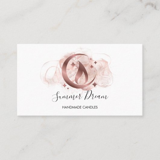 シンプルモダン手作りハニーキャンドル 名刺 (正面)