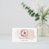 シンプルモダン手作りハニーキャンドル 名刺 (スタンド正面)