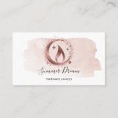 シンプルモダン手作りハニーキャンドル 名刺 (正面)