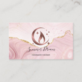 シンプルモダン手作りハニーキャンドル 名刺