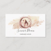 シンプルモダン手作りハニーキャンドル 名刺 (正面)