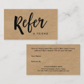 シンプルモダン手書きスクリプト | クラフトルック 紹介カード (正面/裏面)