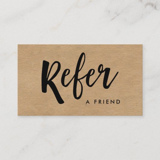 シンプルモダン手書きスクリプト | クラフトルック 紹介カード (正面)