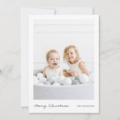 シンプルモダン手書きメリークリスマスフォト シーズンカード (正面)