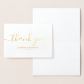 シンプルモダン手書き感謝 箔カード (ディスプレー)