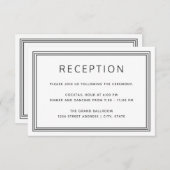 シンプルモダン披露宴エレガントカード 出欠カード (正面/裏面)