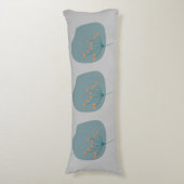 シンプルモダン抽象芸術グレーとブルー ボディピロー (正面縦)