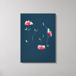 シンプルモダン抽象芸術日本のピンク キャンバスプリント