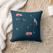 シンプルモダン抽象芸術日本のピンク クッション (ブランケット)