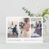 シンプルモダン数々の写真ありがとうご結婚ざい サンキューカード (スタンド正面)