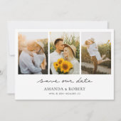 シンプルモダン数々の写真コラージュ日付の保存 セーブザデート (正面)