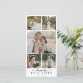 シンプルモダン数々の写真結婚コラージュ サンキューカード (スタンド正面)