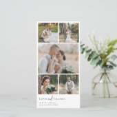 シンプルモダン数々の写真結婚コラージュ サンキューカード (スタンド正面)