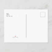 シンプルモダン文字結婚のみB/W日付の保存 案内ポストカード (裏面)