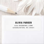 シンプルモダン文字 |白黒 ラベル (インサイチュ)