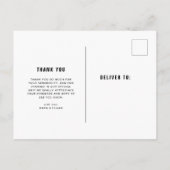 シンプルモダン文字 |結婚さんの写真 インビテーションポストカード (裏面)