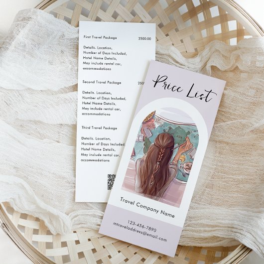 シンプルモダン旅行業者価格表 ラックカード