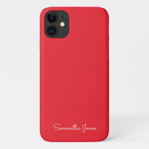 シンプルモダン明ミニマル赤 iPhone 11 ケース