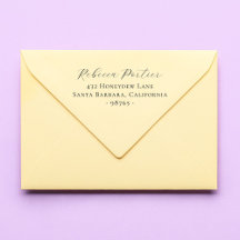 シンプルモダン書エレガント差出人住所