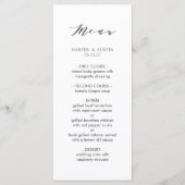 シンプルモダン書結婚のメニュー メニュー (正面)