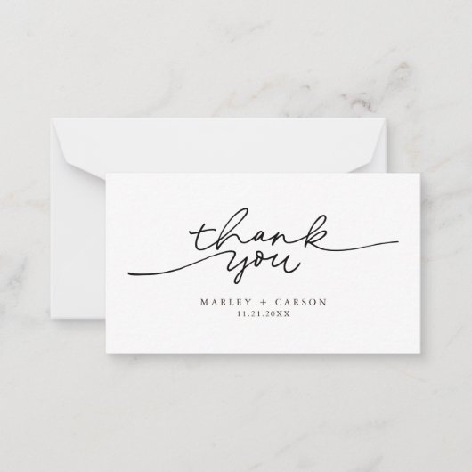 シンプルモダン書結婚の予算 ノートカード (正面)