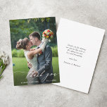 シンプルモダン書結婚の写真 サンキューカード<br><div class="desc">シンプル書道モダンの写真結婚サンキューカード。このデザインの高度なカスタマイズについてクリックは、上の「カスタマイズ」ボタンをクリックして下さい。一致するアイテムも利用可能である。</div>