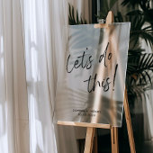 シンプルモダン書結婚の歓迎 アクリルサイン